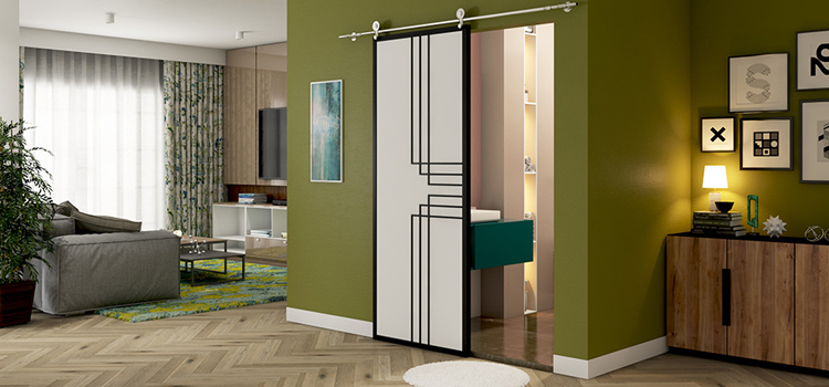 sliding bathroom door installation in Chico